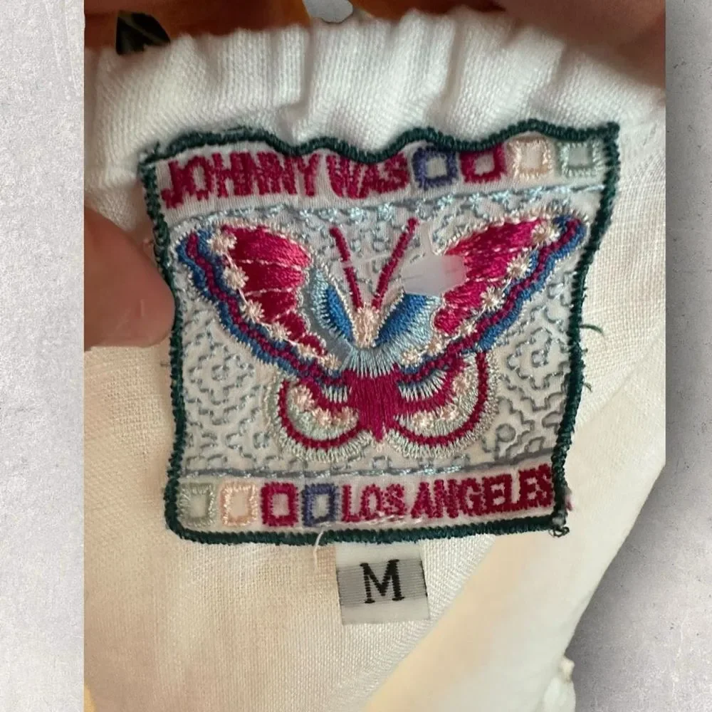 Women’s Johnny Was Linen Top Size Medium - Picture 11 of 11